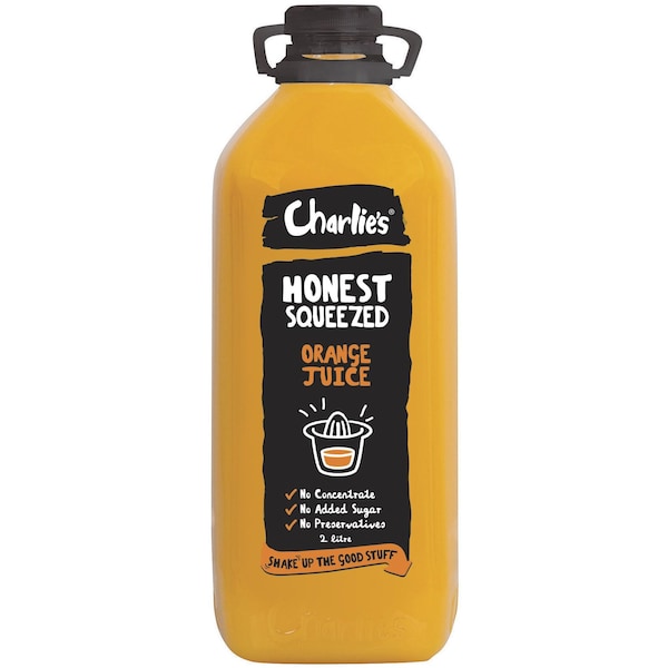 Charlies Honest Squeezed Orange Juice Bottle 2L