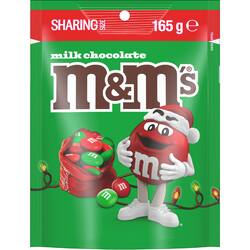 M&M's Christmas Red & Green Milk Chocolate Snack & Share Bag 165g