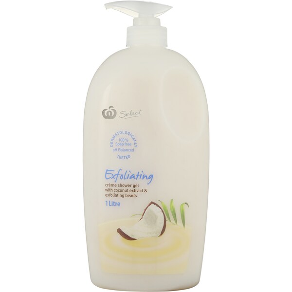 Woolworths Body Wash Exfoliating Coconut Extract 1L