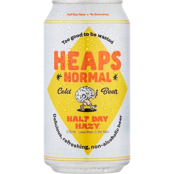 Heaps Normal Half Day Hazy Non Alcoholic Beer Can 375mL