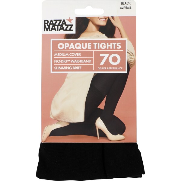 Razzamatazz Body Contour Pantyhose Opaque Tights 70d Tall-x-Tall Each