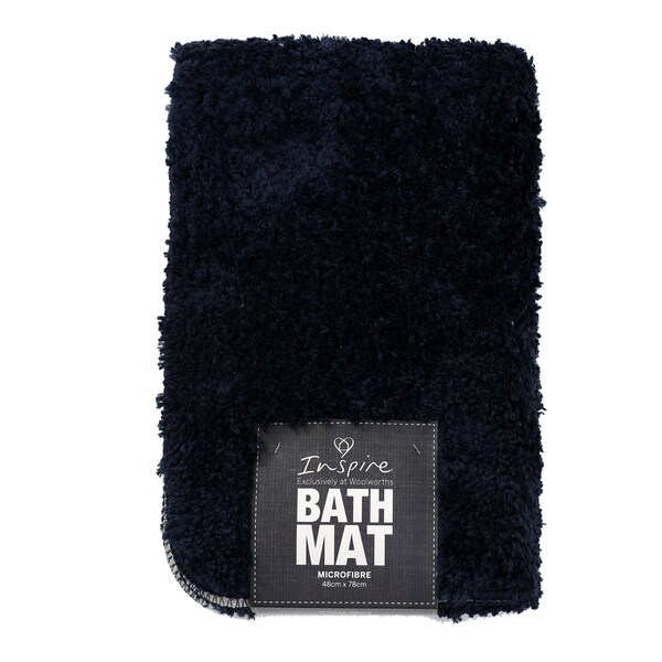 Inspire Microfibre Bath Mat Steel 48X78cm each
