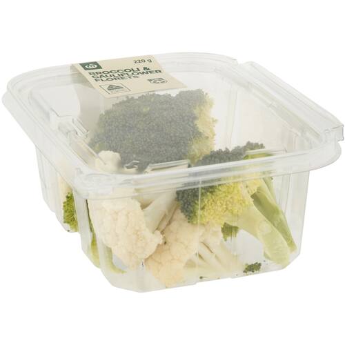 Woolworths Broccoli and Cauliflower Florets 220g bunch