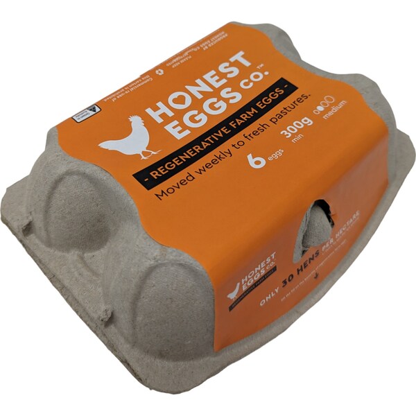 Honest Egg Co 6 Medium Free Range Eggs 300g