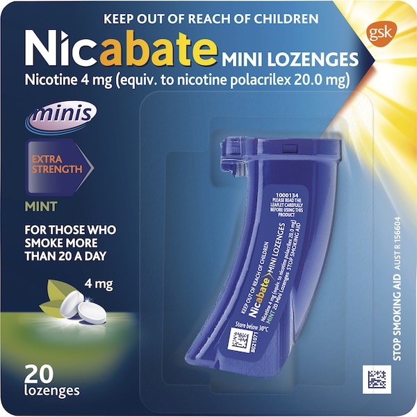 Nicabate Quit Smoking Minis Lozenge 4 Mg 20 pack