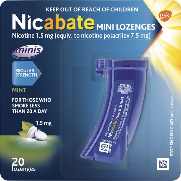 Nicabate Quit Smoking Minis Lozenge 1.5 Mg 20 pack