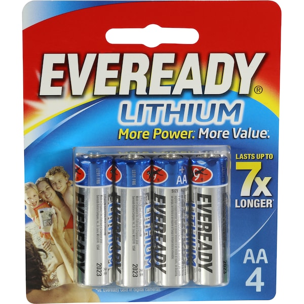 Eveready Lithium Aa Batteries 4 Pack