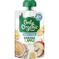 Only Organic 4 Months+ Banana & Apple