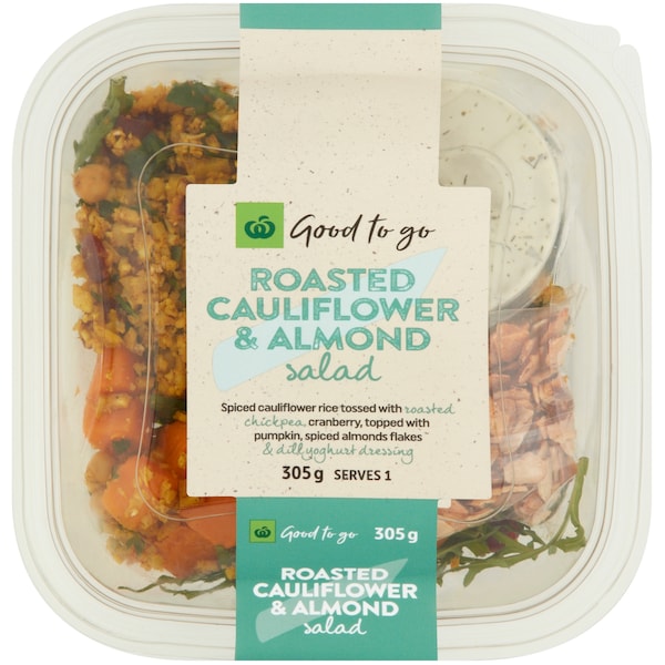 Woolworths Good To Go Roast Cauliflower & Almond Nourish Bowl 305g