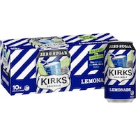 Kirks Zero Sugar Lemonade Soft Drink Cans