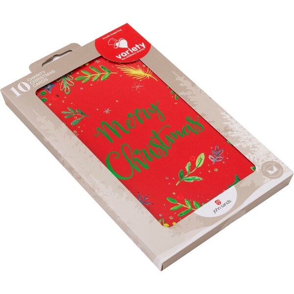 John Sands Christmas Cards Merry Christmas 10 Pack
