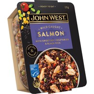 John West Salmon Bowl With Sweet Soy Vegetables & Black Rice