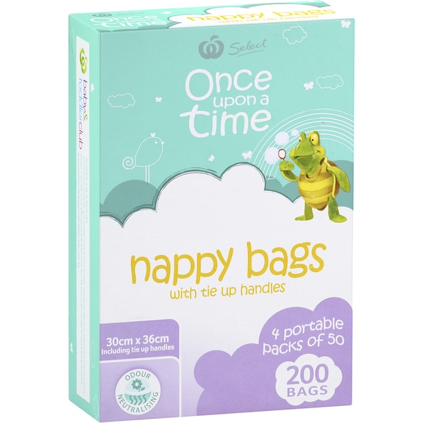 Woolworths Once Upon A Time Nappy Bags 200 pack