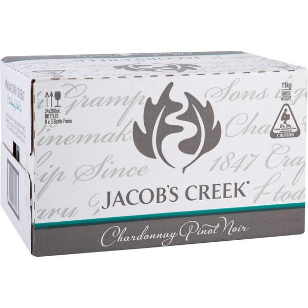 Jacob's Creek Sparkling Chardonnay Pinot Noir 200mL x 24 case