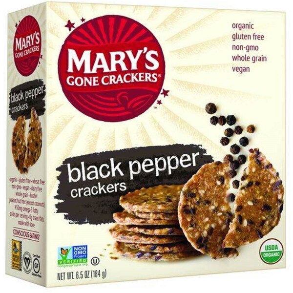 Mary's Gone Crackers Black Pepper 184g
