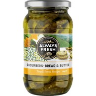 Always Fresh Cucumbers Bread & Butter