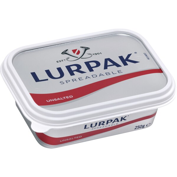 Lurpak Spreadable Unsalted Butter Unsalted Blend 250g