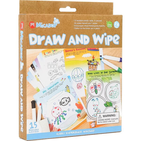 Micador Jr. Draw & Wipe Cards 15 pack