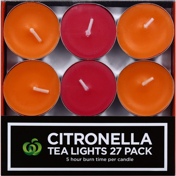Woolworths Essential Insect Control Citronell Tealights 27pk