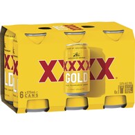 XXXX Gold Mid Strength Lager Cans