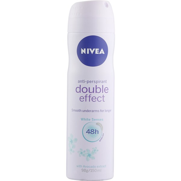 Nivea Deodorant Aerosol Double Effect White Senses 150ml
