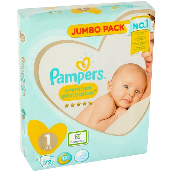 Pampers Premium Protection Size1 72 pack