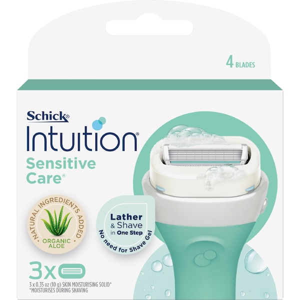 Schick Intuition Sensitive Care Razor Refills 3 pack