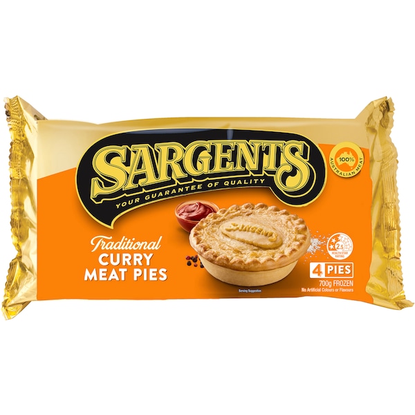 Sargents Traditional Curry Meat Pies 700g