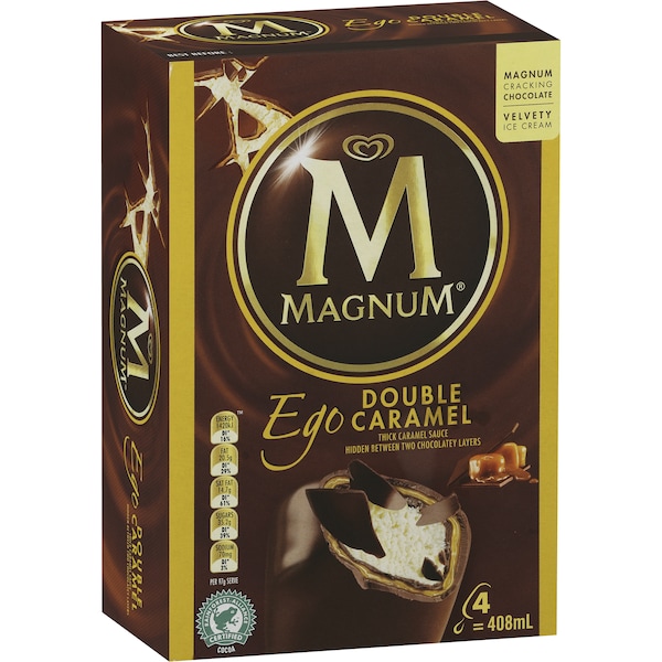 Magnum Ego Double Caramel Frozen Dessert Sticks 4 pack
