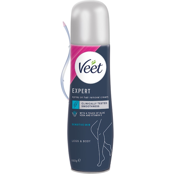 Veet Hair Removal Cream Spray On Sensitive Skin 150g
