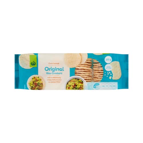 Woolworths Original Rice Crackers 100g bunch