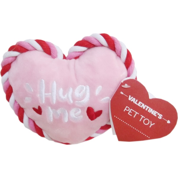 Valentine's Day Pet Toy Heart Pink Each