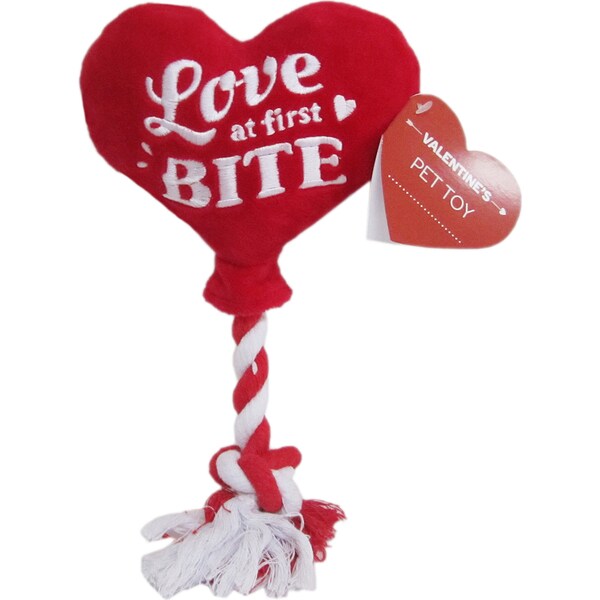 Valentine's Day Pet Toy Heart Red Each