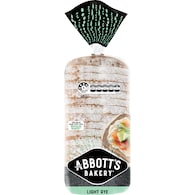 Abbott's Bakery Light Rye Bread Sandwich Slice Loaf