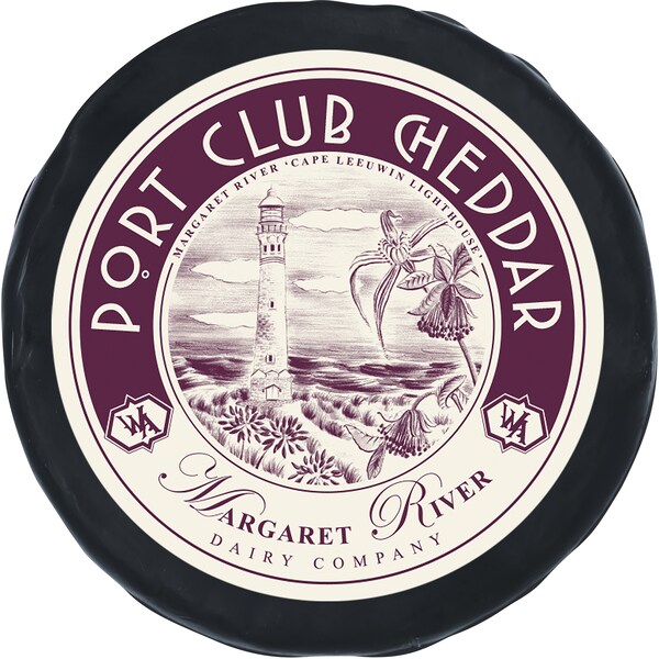 Margaret River Cheddar Port Port Club Cheddar Cheese 150g