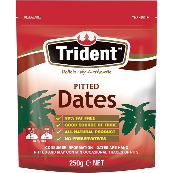Trident Dates Pitted 250g