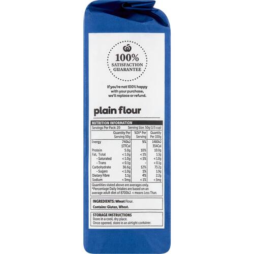 Woolworths Essentials Plain Flour 1kg bunch