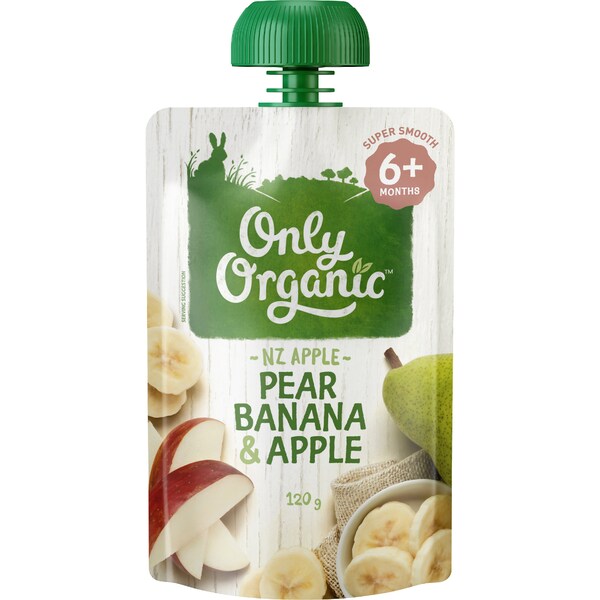 Only Organic Pear Banana & Apple 120g