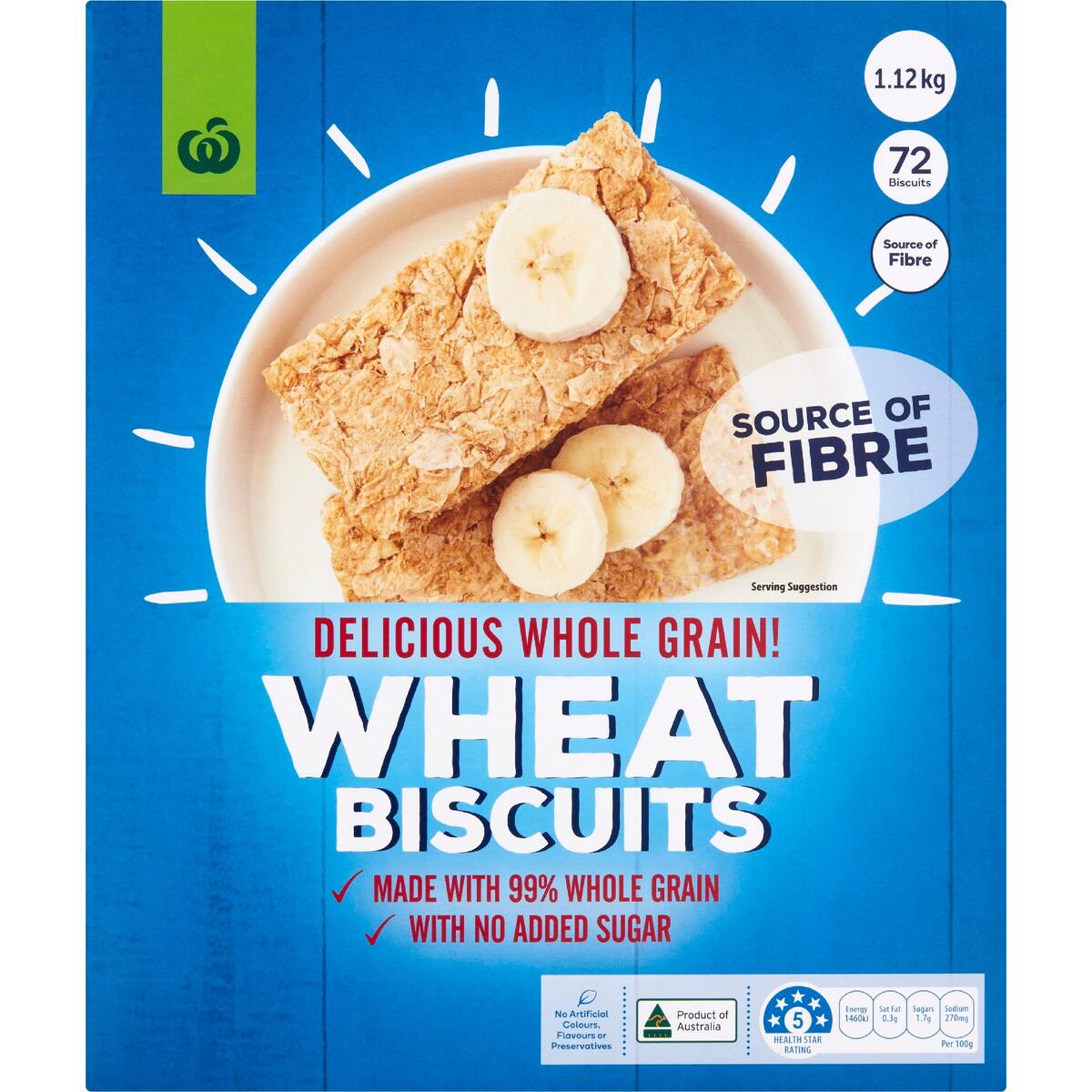 Woolworths Wheat Biscuits 1.12kg bunch