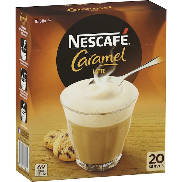 Nescafe Cafe Menu Coffee Sachets Caramel Latte 20pk