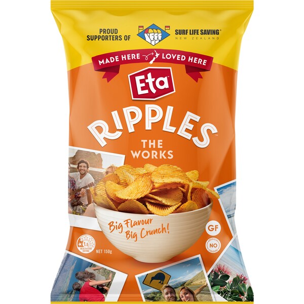 Eta Ripples Potato Chips The Works 150g