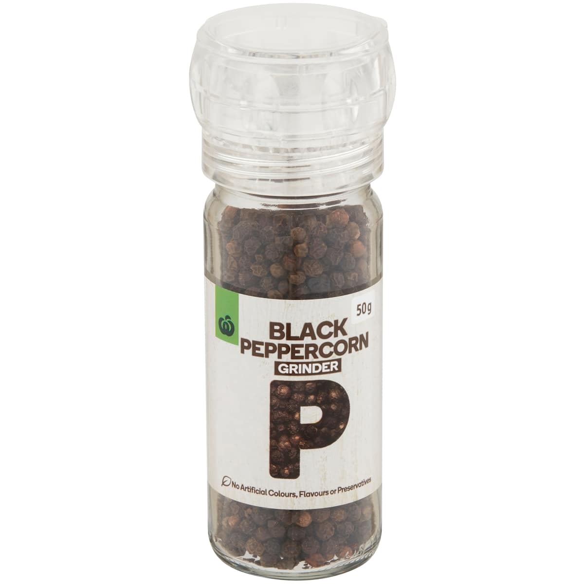 Woolworths Pepper Grinder Black Peppercorn 50g | bunch