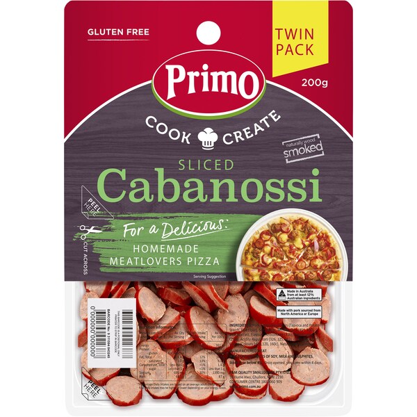 Primo Cabanossi Sliced 200g