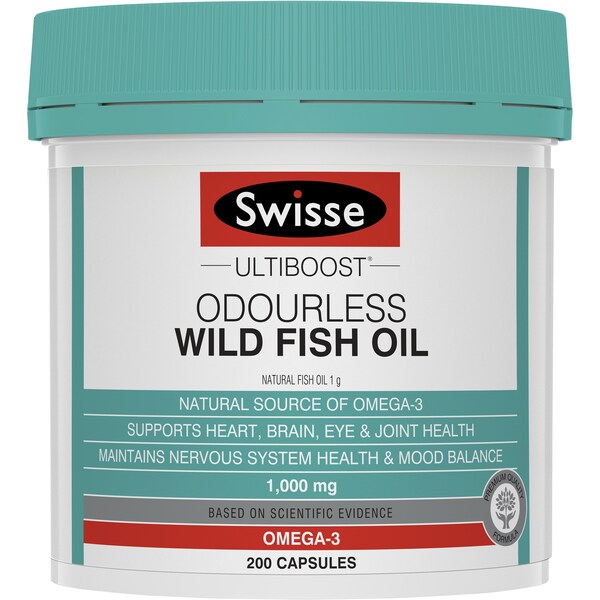Swisse Ultiboost Wild Odrls Fish Oil Caps 200 Pack