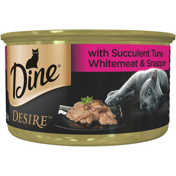Dine Desire Tuna With Meat Snapper Grain Free Wet Cat Food Can 85g