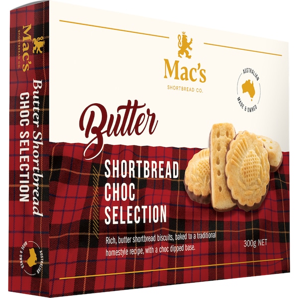 Macs Shortbread Choc Selection 300g