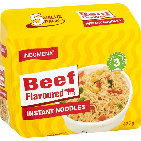 Indomena Instant Noodles Beef Flavoured 85g x 5 pack