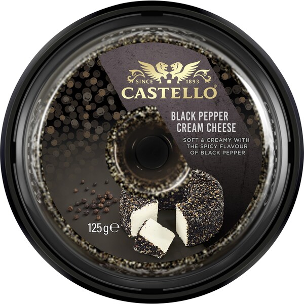 Castello Black Pepper Cream Cheese 125g