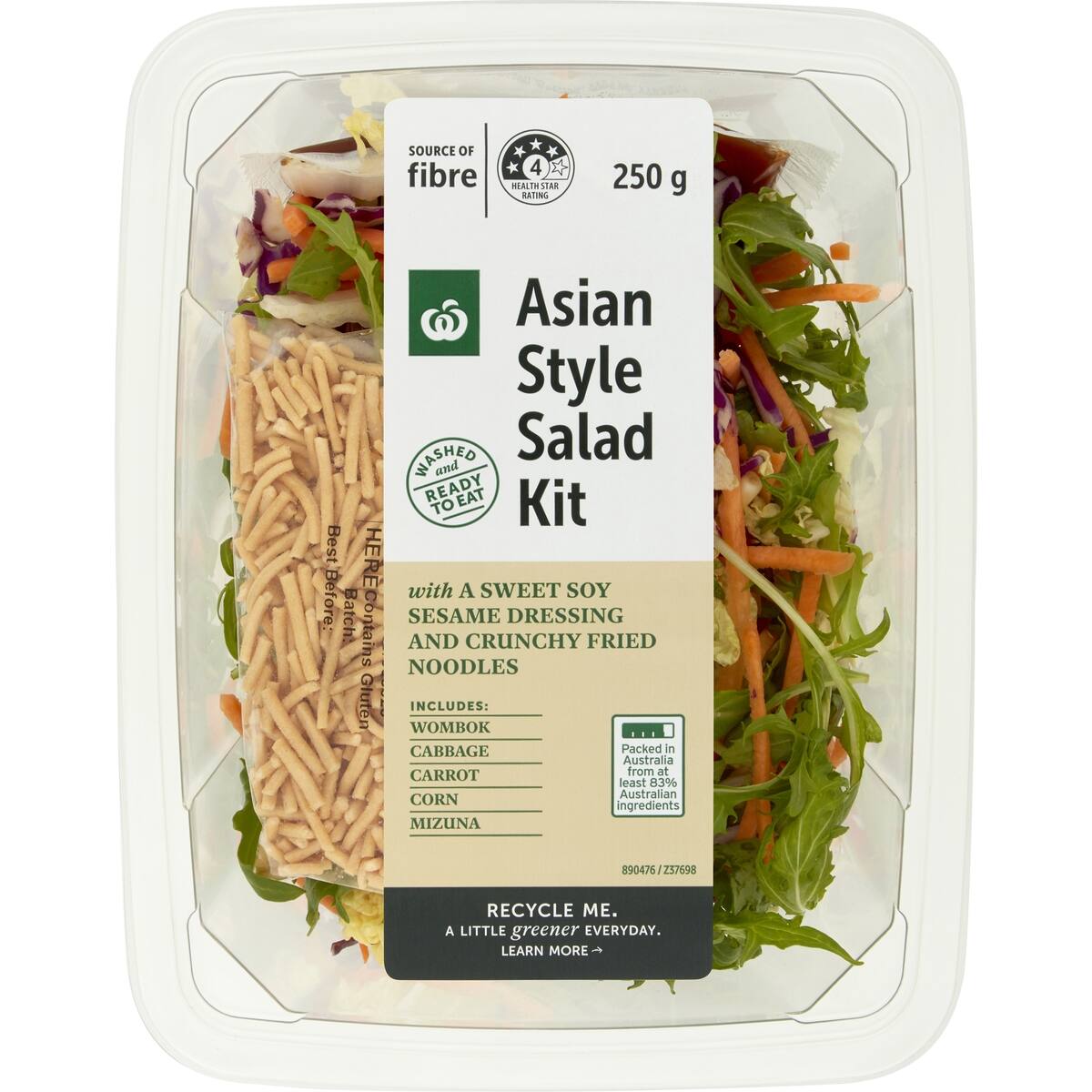 Woolworths Asian Salad Tub 250g bunch