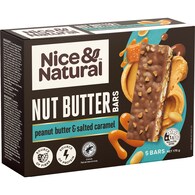 Nice & Natural Nut Butter Bars Peanut Butter & Salted Caramel